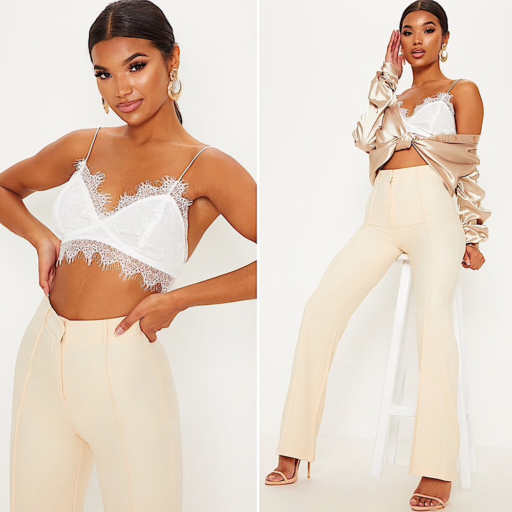 Pretty Little Thing Amelie Tie back lace Bralette - Picture 2 of 14